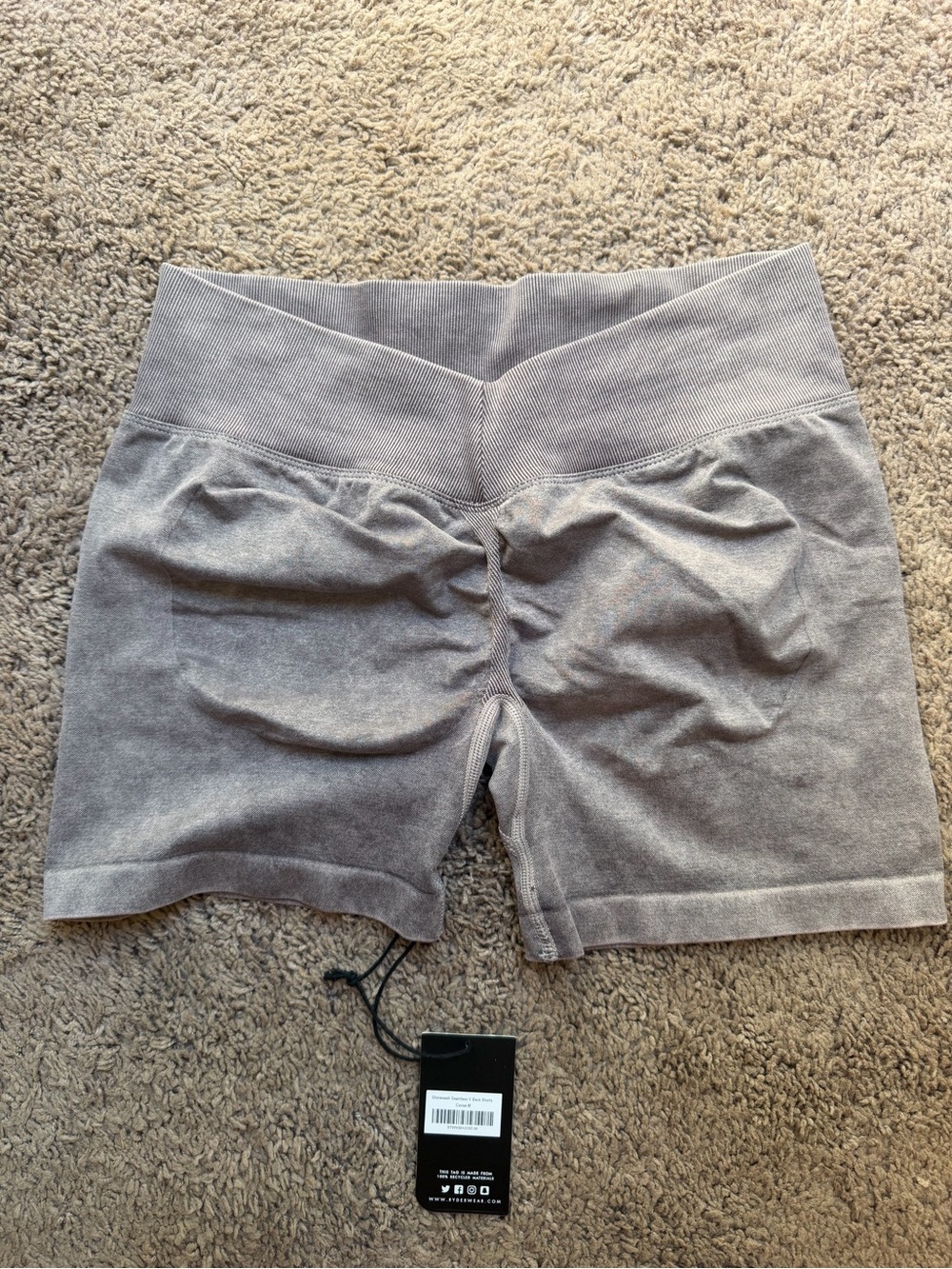 Ryderwear Gray High-Waist Sculpting Shorts